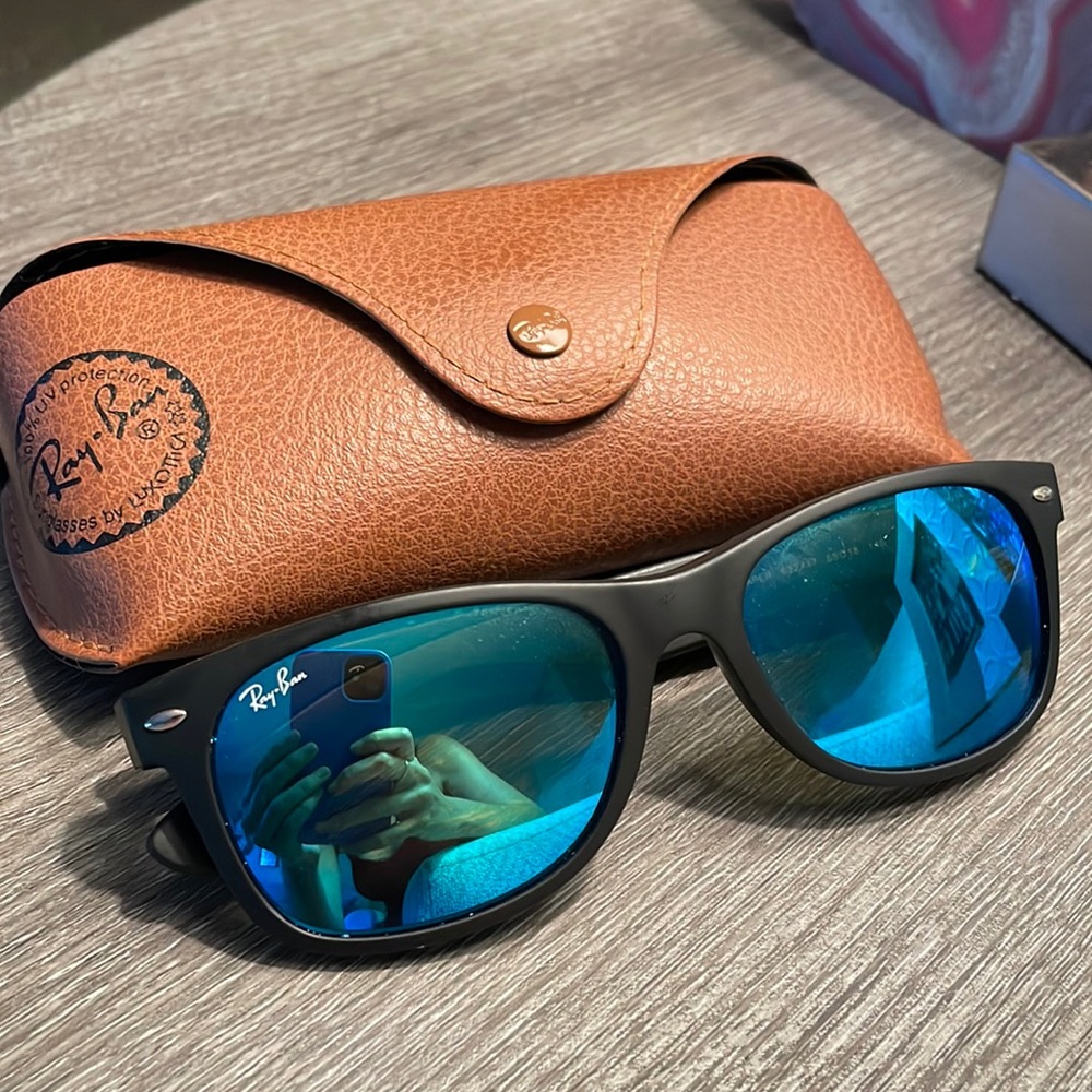 Matte black Ray Ban sunglasses